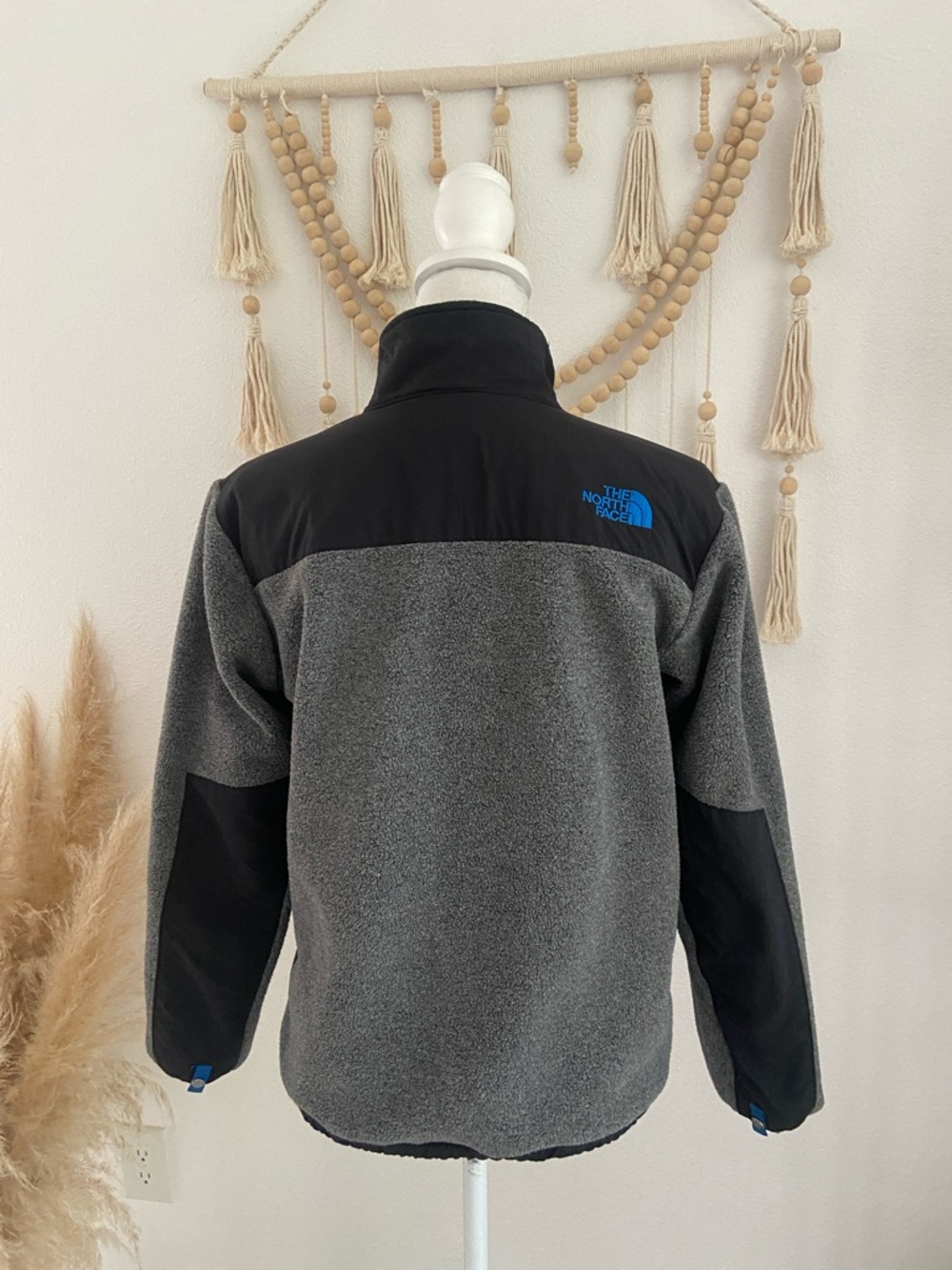 The North Face boys Denali Fleece zip up jacket grey black blue outdoor L 14/16 - Picture 7 of 16